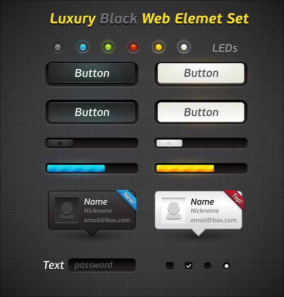 luxe elementen voor webdesign - Vector, afbeelding
