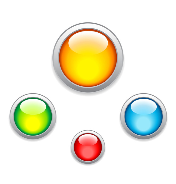 colorful round buttons - Vector, Imagen
