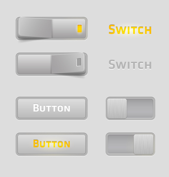 Set of switches and tumblers - Vector, imagen