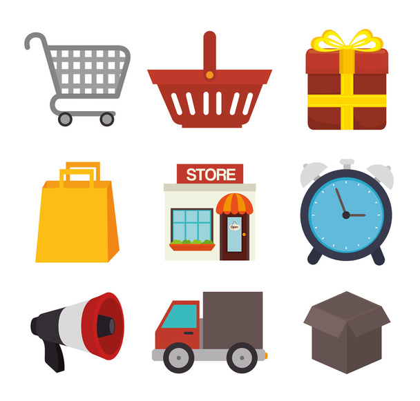 Shopping offers and sales - Vector, Image