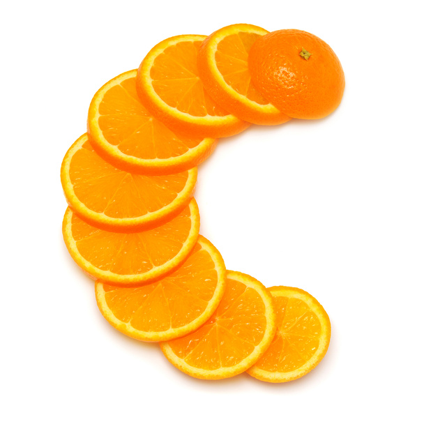 リングにカットするオレンジ色の果物 - 写真・画像