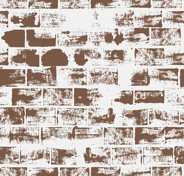 れんが造りの壁とのシームレスなパターン - ベクター画像