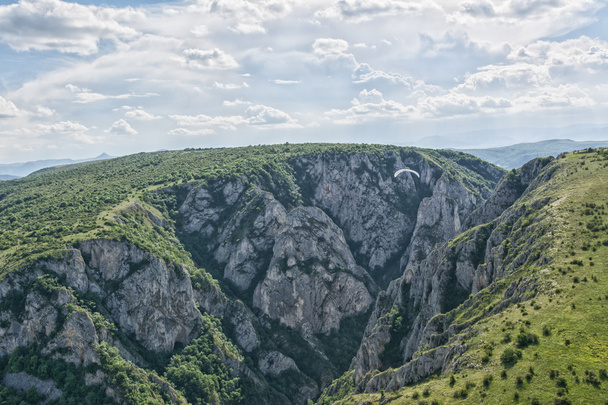 paragliding over beautiful gorges - Photo, Image