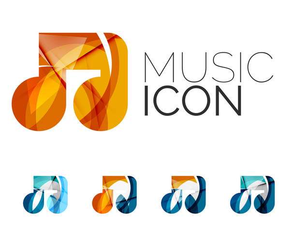 Набір значків абстрактної музики, концепції бізнес логотипів, чистий сучасний геометричний дизайн
 - Вектор, зображення