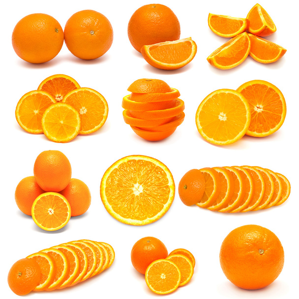 Colección de naranjas maduras
 - Foto, imagen