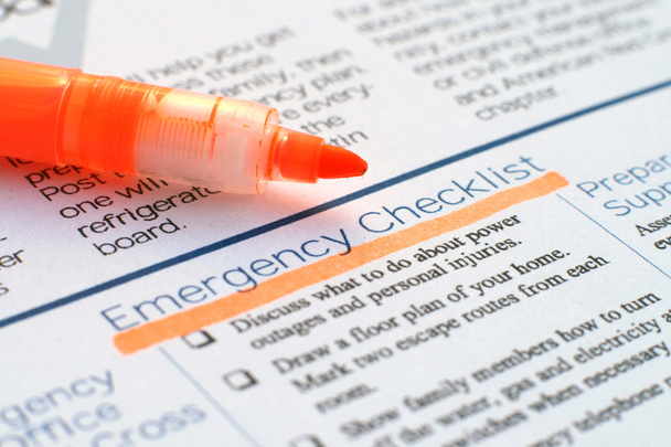 Emergency checklist - Photo, Image