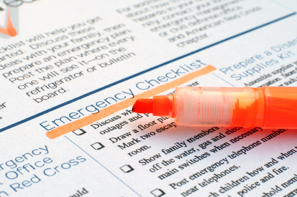 Emergency checklist - Zdjęcie, obraz