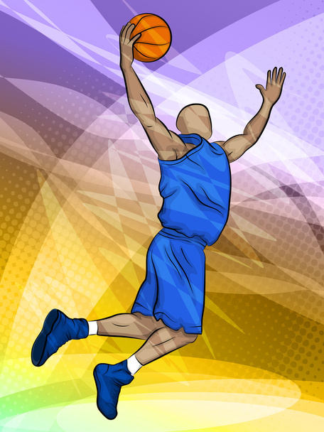 Ilustración del jugador de baloncesto - Vector, Imagen
