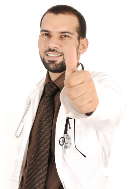 Young successful doctor, medical working in hospital - Foto, afbeelding