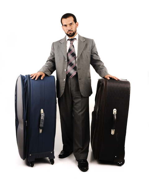 Business man with a big bags - 写真・画像