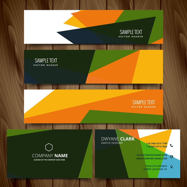 abstrakti värikäs liike tyyli bannerit ja kortit
 - Vektori, kuva