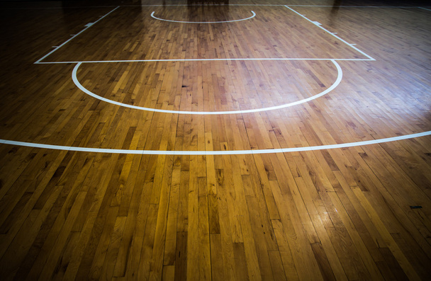 ahşap yerde Basketbol Sahası - Fotoğraf, Görsel