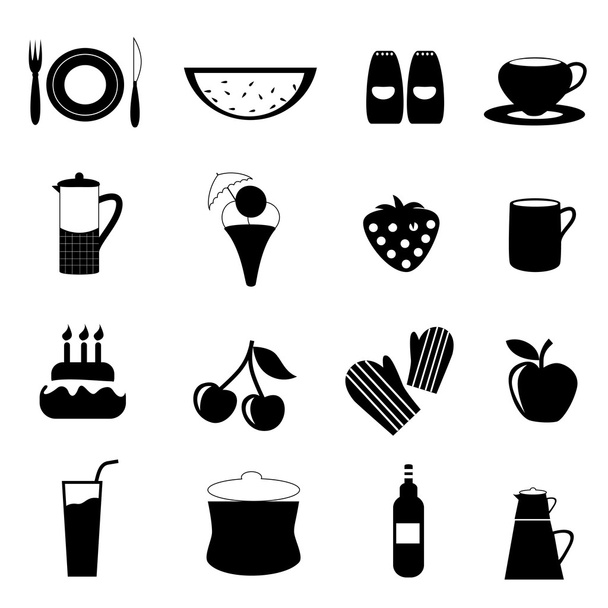 Food drink icon set - Vector, Image