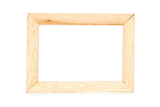Holz des Bilderrahmens auf weißem Hintergrund - Foto, Bild
