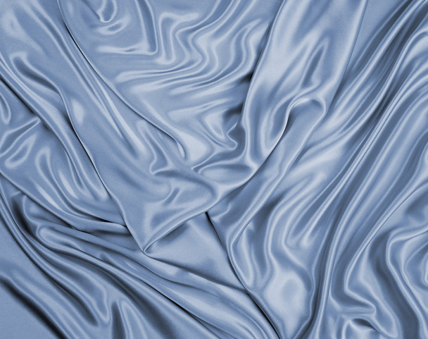 Blue silk textile background - Фото, зображення