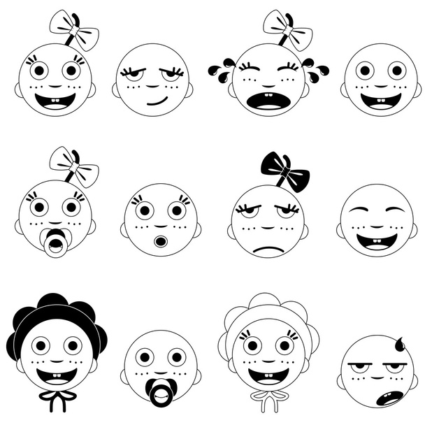 Set viso bambino
 - Vettoriali, immagini