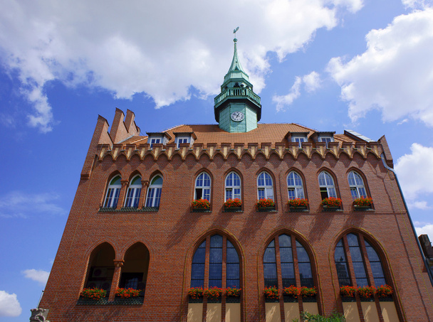 Fassade des Rathauses in wrzesnia - Foto, Bild