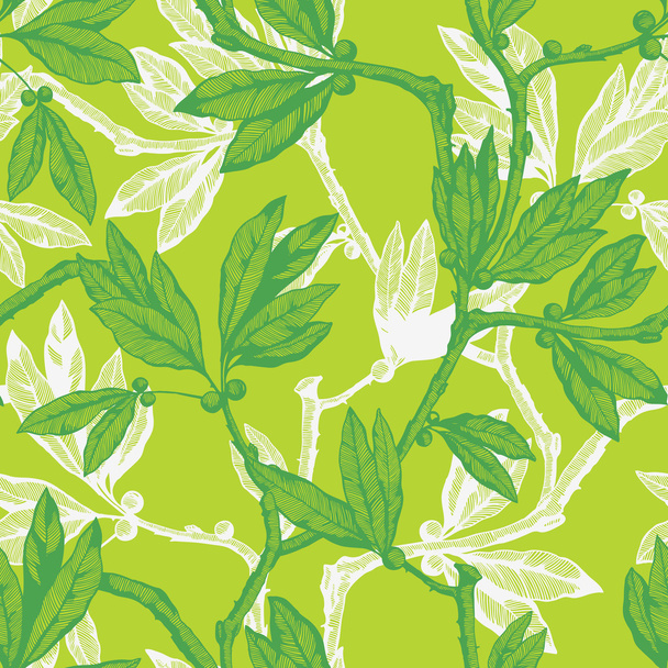 Summer leaves  pattern - Вектор, зображення