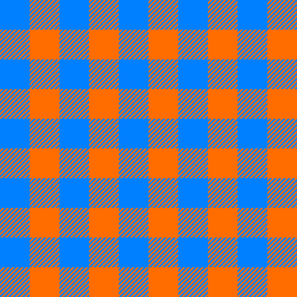 tablecloth seamless pattern orange and blue - Vector, Image
