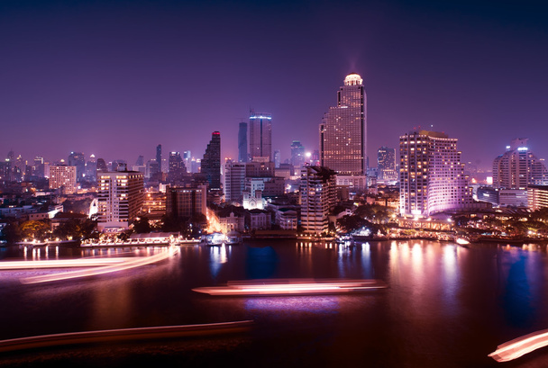 Banguecoque cidade à noite
 - Foto, Imagem