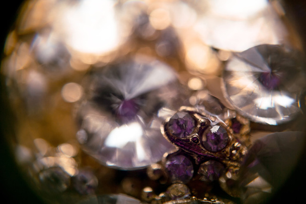 Diamonds and Gold SuperMacro - Photo, Image