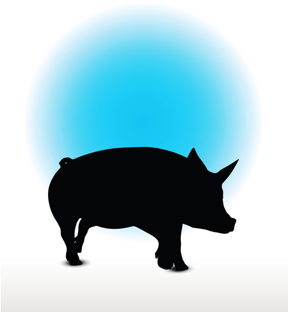 image vectorielle de silhouette de porc
 - Vecteur, image