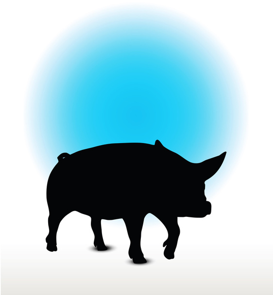 silueta de cerdo vector de imagen
 - Vector, imagen