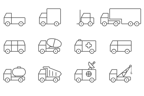 Línea de iconos de transporte
 - Vector, imagen