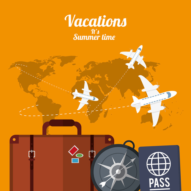 Summer vacations design - Vektor, kép
