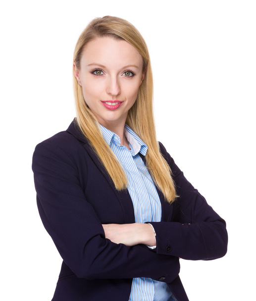 Young caucasian businesswoman in business suit - Fotoğraf, Görsel