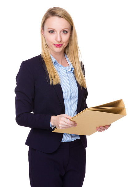 Young caucasian businesswoman in business suit - Photo, image