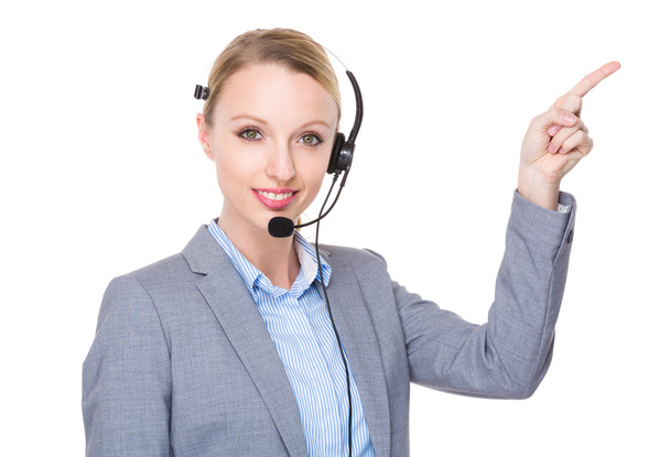 Kundendienstmitarbeiter mit Headset - Foto, Bild