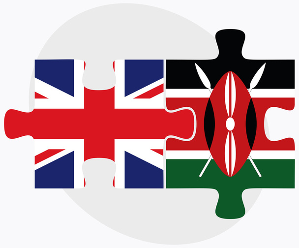 Bandeiras do Reino Unido e do Quénia
 - Vetor, Imagem