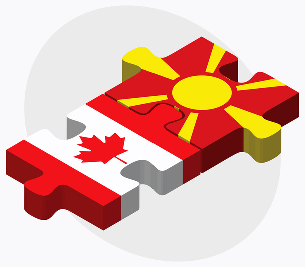 Drapeaux du Canada et de Macédoine
 - Vecteur, image