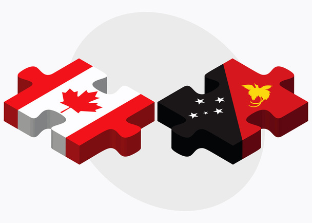 Drapeaux du Canada et de Papouasie-Nouvelle-Guinée
 - Vecteur, image