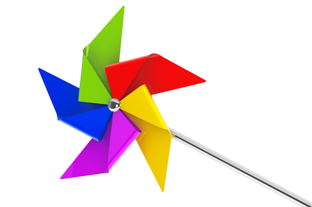 Molino de viento de juguete coloreado
 - Foto, Imagen
