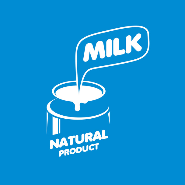 Logo wektor mleka - Wektor, obraz