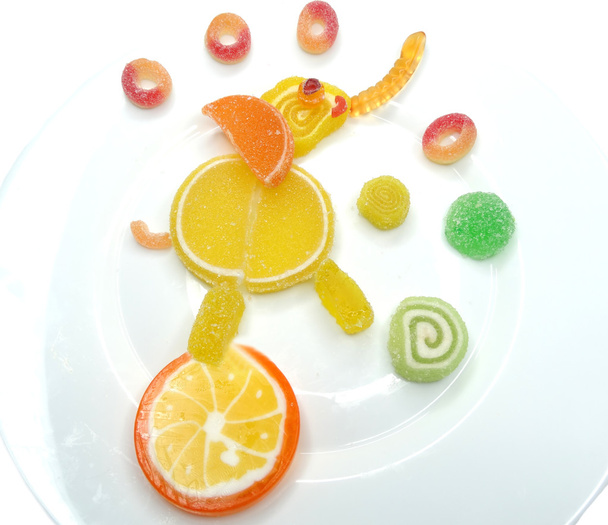 креативний мармелад фруктовий желе солодка їжа слонова форма
 - Фото, зображення
