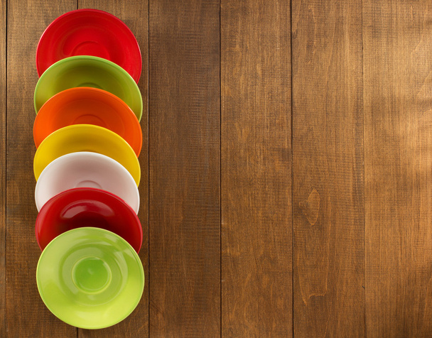 set of colorful saucers - Zdjęcie, obraz