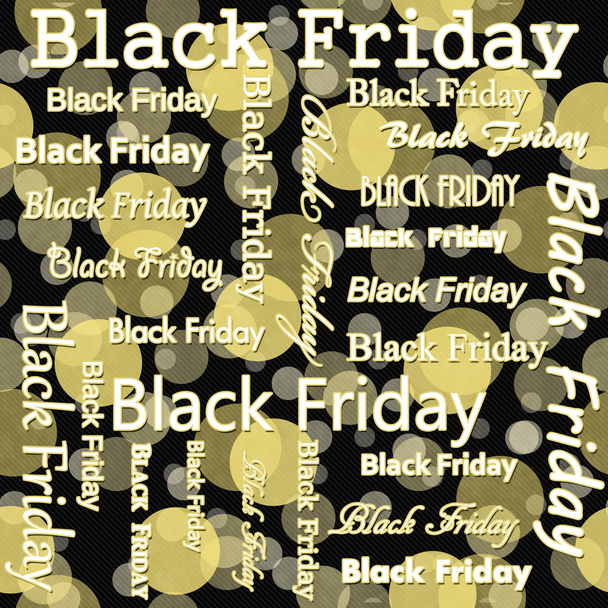 Černý pátek Design s žlutými a černými Polka Dot dlaždicovém vzoru - Fotografie, Obrázek