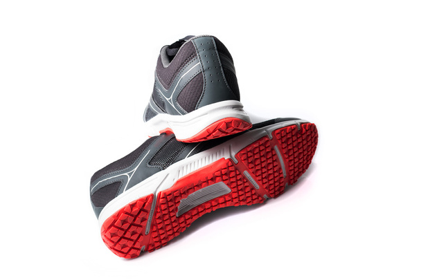 New unbranded running shoe color black and red, sneaker - Fotografie, Obrázek