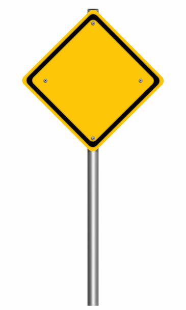 Blank verkeersbord waarschuwing - Foto, afbeelding