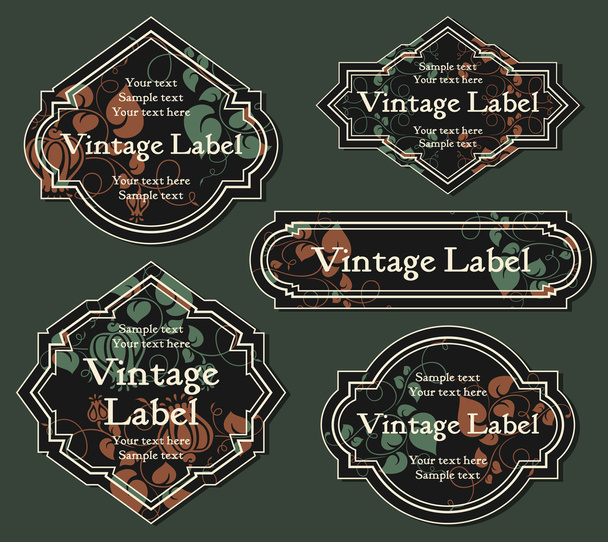 Set of vintage labels - Vector, afbeelding