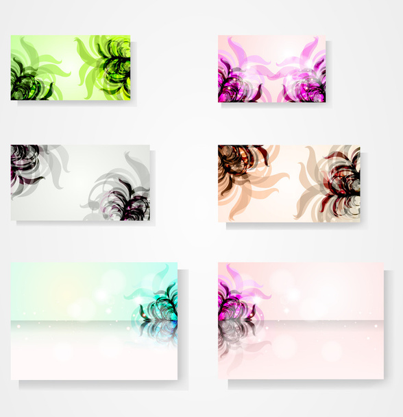 Set for floral vector background - Vektor, obrázek