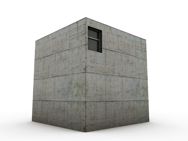 Casa de hormigón cubo
 - Foto, Imagen