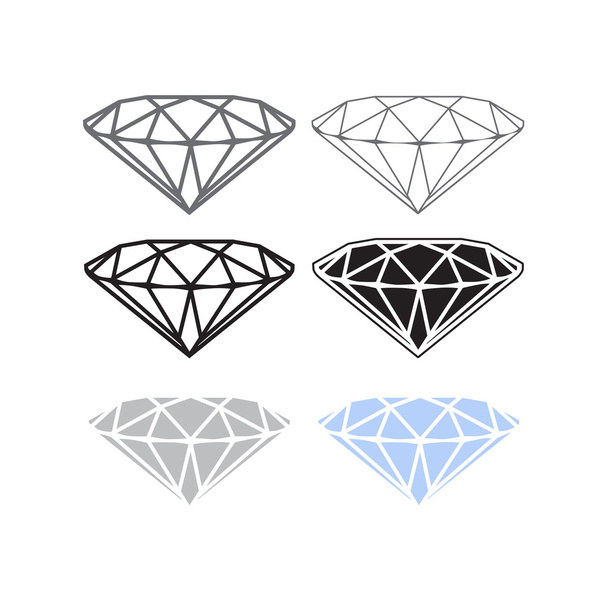 Ícone de diamante vetorial
 - Vetor, Imagem