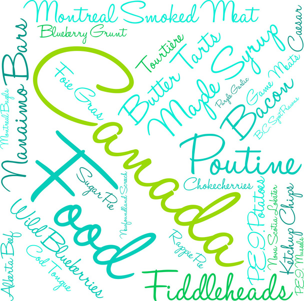Canada Food Word Cloud - Vector, Image