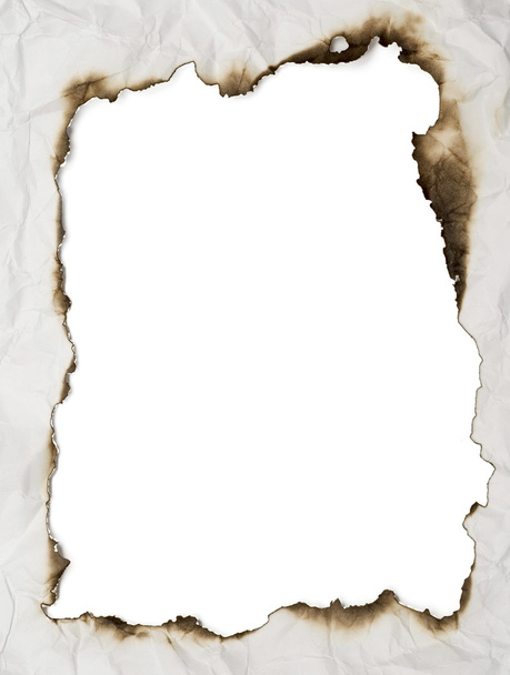 verbranntem Papier auf weiß - Foto, Bild