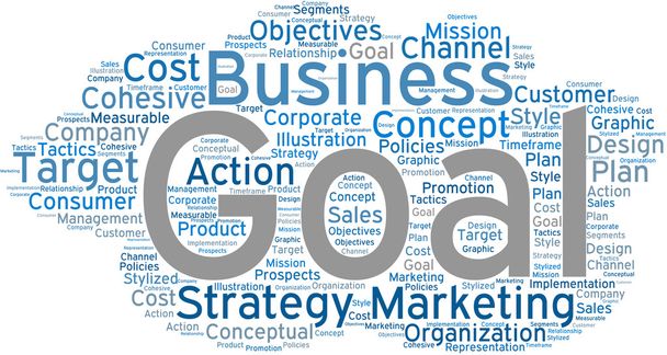 ビジネス目標の単語の雲 - ベクター画像