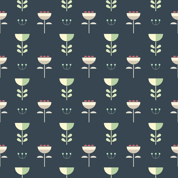 Scandinavian style pattern.  Geometric flower - Wektor, obraz